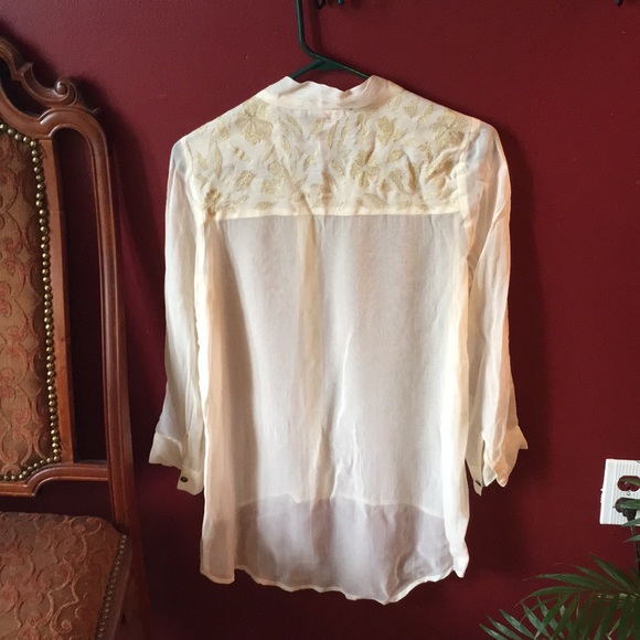 XS Sheer Patterson J. Kincaid Top - Picture 1 of 5